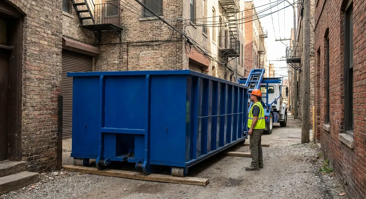 Narrow alley access challenges in Fort Worth
