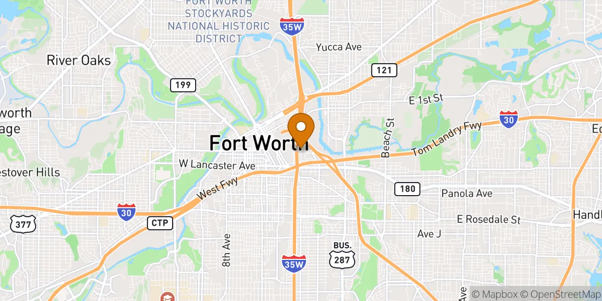 Rock Island - Samuels neighborhood map in Fort Worth, TX